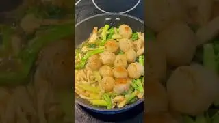 Less than 10 min scallops recipe #shorts #food #seafood