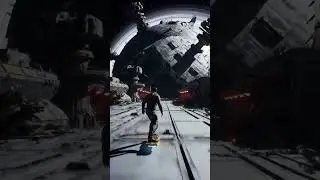 Fortress at the Event Horizon#ai #aiart #aifilm #epicspace #scifi #hoverboard #megastructure