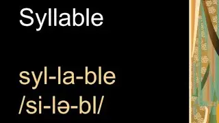 What is a Syllable?/How to count syllables?/Syllabic structure/HSA English/VHSE/HSST/UGC NET/SET