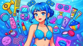 🌈Paper DIY🌈 Magical K-pop ZOEI the Mermaid Paper Doll DIY &ndash; Easy & Colorful Craft Fun!🧜&zwj;♀️