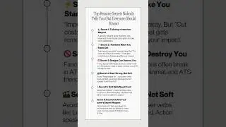 Top Resume Secrets nobody tells you but everyone should know | ResumeUp.AI