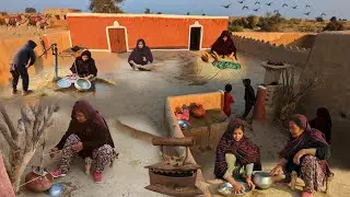 Pakistani Old Desert Women Morning Routine |Traditional Desert Food | Ancient Village Life Pakistan