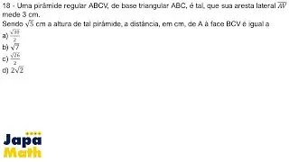 Prova Resolvida AFA(2012 - 2013) - Pirâmides