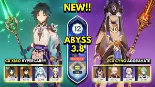C0 Xiao Hypercarry & C0 Cyno Aggravate | Spiral Abyss 3.8 Floor 12 9 Stars | Genshin Impact 3.8