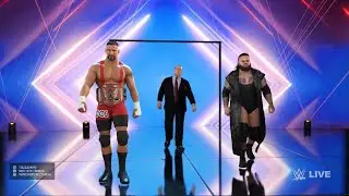 LA Knight vs. Bron Breakker w/Paul Heyman/Bronson Reed - RAW Universal Title - WWE 2K25