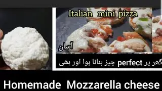 Perfect Mozzarella cheese at home|Mini pizza with homemade cheese |MiniPizzawithoutOven|