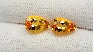 Imperial Topaz Matched Pair 3.6 carats
