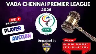 🔴 LIVE | 🏏 VCPL SEASON 6 AUCTION | The Battle for Players Begins! | Vada Chennai Premier League 💥