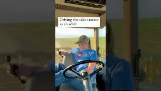 driving the rake tractor as a kid vs as an adult