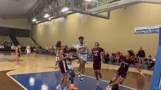 Junior Hans basket and foul for Wildwood vs MaST Charter