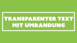 Transparenter Text mit Rahmen | Progressively Enhanced