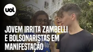 Jovem questiona Carla Zambelli em manifestação pró-Bolsonaro e irrita apoiadores do governo