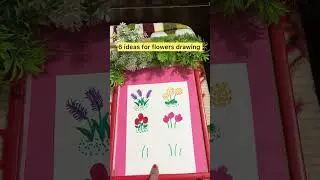 6 easy ideas for flowers #flowerdrawing #easyflowermaking #flowerart