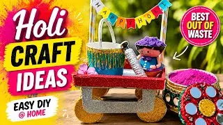 DIY Holi Gift Hamper/Holi special craft ideas/diy holi craft😱#diy#holicraft#craft#hampers#virel
