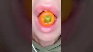 ASMR Satisfying Eating Hard Pumpkin 🎃 #crunchysounds #asmr #tingletriggers