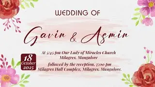 Wedding of Gavin & Asmin | Live Stream