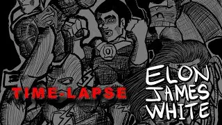 Time-Lapse Digital Drawing - Justice League by Elon James White