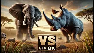 🦏Epic Elephant vs Rhino Showdown Intense Wilderness Battle 🐘 #Shorts #ElephantVsRhino #AnimalBattle