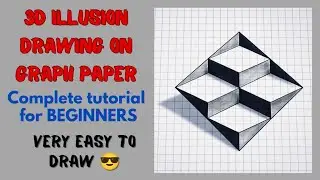 Mind-Blowing 3D Illusion Drawing on Graph Paper 🤯 | Paint with Rumi | January Art Series 2