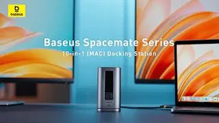 Baseus Spacemate Series 10 in 1 MAC Docking Station Hub - Dual 4K HDMI, 100W PD, USB-C, Ethernet