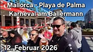 🌴Playa de Palma Kompakt - 🥳Tag & Nacht am Ballermann |&hearts;️Mallorca VLOG 12. Februar 2026