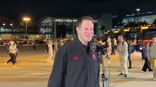 Indiana’s Curt Cignetti talks national championship game after landing in Miami