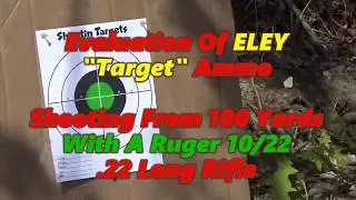 ELEY Target 22 LR Ammo At 100 Yards   Ruger 10 22
