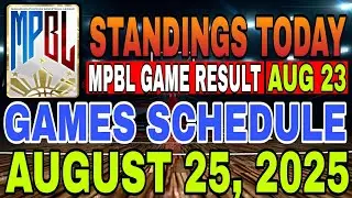 🔴 MPBL STANDINGS TODAY AUGUST 23, 2025 | GAMES SCHEDULE AUGUST 25, 2025 | MPBL GAME RESULTS