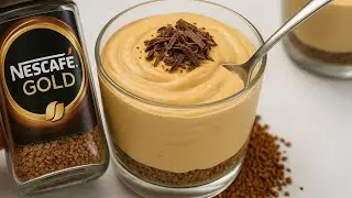 Easy 3-Ingredient Coffee Mousse Dessert(No Bake Recipe)