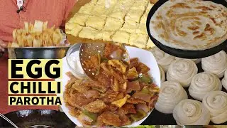 Chilli Egg Parotta Street Food with Malabar Paratha - Hot and Spicy - Chilli parotta chennai style