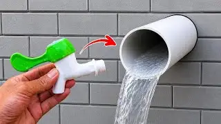 99% People Don't Know This! How to Install a Faucet on a Large PVC Pipe #diy #pvc 