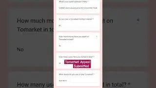 Tomarket Appeal Submitted Done #Tomarket #cheated