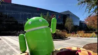 Android statue in Googleplex headquarters main office