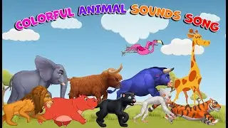 🌈 Colorful Safari Animal Song 246 | ABCs & Colors for Kids | Purple Panda Rhymes