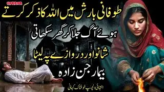 Tofani Barish Mein Allah Ka Zikar Kartay Huey Agg Jala Kar Ghr Sukhati Shano Aur Darwazey Pe Laita