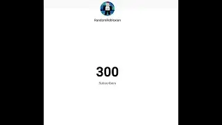 I hit 300 subs...