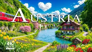 🇦🇹 Scenic Austria 4K | Alpine Villages, Blue Lakes & Relaxing Piano for Sleep & Study 🎹