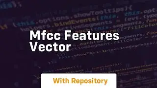 mfcc features vector