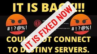 BACK AGAIN!!!! - Destiny Servers in 2023 - ERROR. Could not connect to Destiny servers. Marionberry