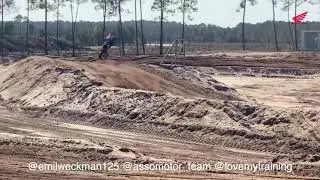 Motocross rider Emil Weckman raw sand training on a Team Assomotor Honda CRF250R! Full throttle 👍