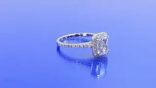 Radiant cut lab-grown diamond engagement ring 1.55 (ctw ) 14k gold 1005 0111