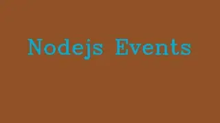 Nodejs Events && NoTalk