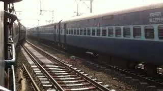 CR: Khadki: KJM WDP-4 #20056 with 11014 Coimbatore-LTT Express Crossing 11007 Deccan Express