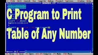 C Program to Print Table of any Number | Grow Coding