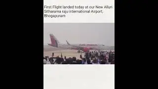 First Flight landed today at our New Alluri Sitharama raju international Airport, Bhogapuram
