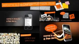 Orange Interactive plasma wall MK