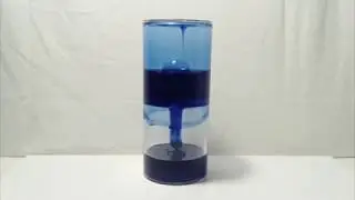 Blue Liquid Acrylic Slime Timer Clock Meditation with relaxing Music