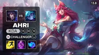 Ahri vs Vex Mid - KR Challenger - Patch 13.8 Season 13