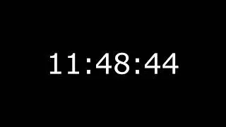 12 Hour Timer ⏱️ Full Screen | 12:00:00 Countdown with Loud Alarm (No Music, Black Screen, 1080p)
