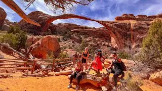 Devil&rsquo;s Garden at Arches National Park: Pine Tree Arch and Landscape Arch